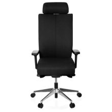 PRO-TEC XXL Stof - Prof kontorstol Sort