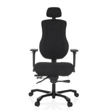 24 HOURS BASIC Stof - XXL drejestol Sort