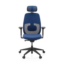 Skandis Pro | med hovedstøtte | Stel: Sort - Prof kontorstol Blå / Sort