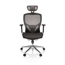 VENUS ONE - High End kontorstol Sølvgrå / Sort