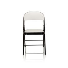 TUDELA Kunstlæder - Klapstol Hvid