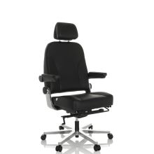 24 HOURS F | Læder - XXL drejestol Sort