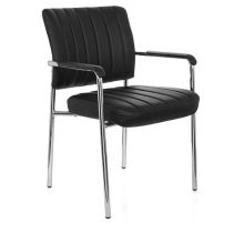 SOMOS V Kunstlæder - Stol med fire ben Sort