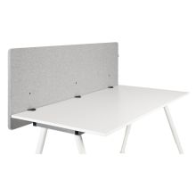 FLEXMIUT D 180 | Akustisk skillevæg | 180 cm - Bordopdeler Lysegrå